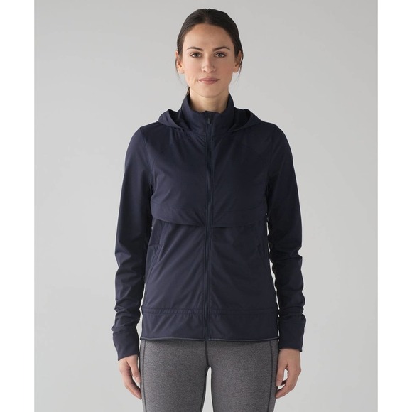 lululemon athletica Jackets & Blazers - Lululemon Kicking Asphalt Jacket Midnight Navy Full Zip Women's Size 8 H14499